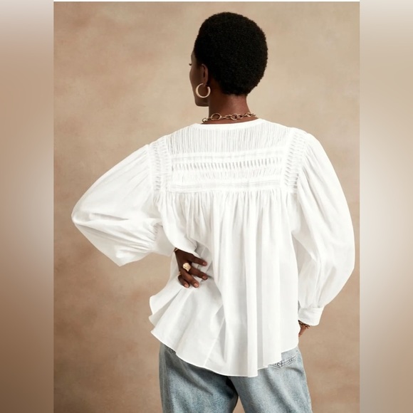 Banana Republic ‘Pin Tuck Swing Top’ Blouse - XX-Small Petite X-Small - Picture 2 of 7